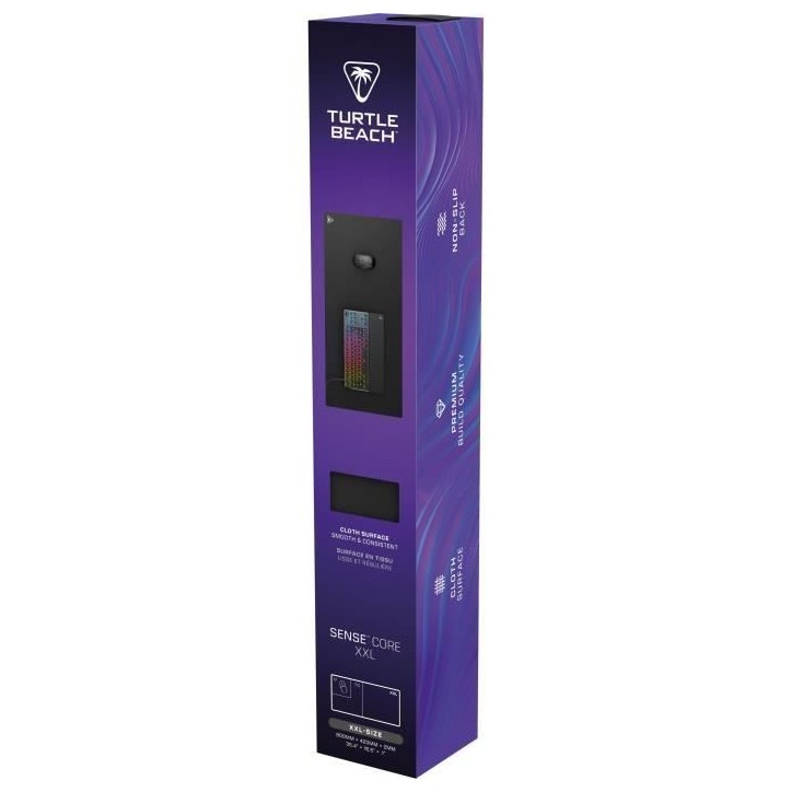 Tapis de souris de jeu - Turtle Beach SenseCore XXL - Surface micro-tissée, équilibré, confortable Tapis de souris de jeu - Turtle Beach SenseCore XXL - Surface micro-tissée, équilibré, confortable