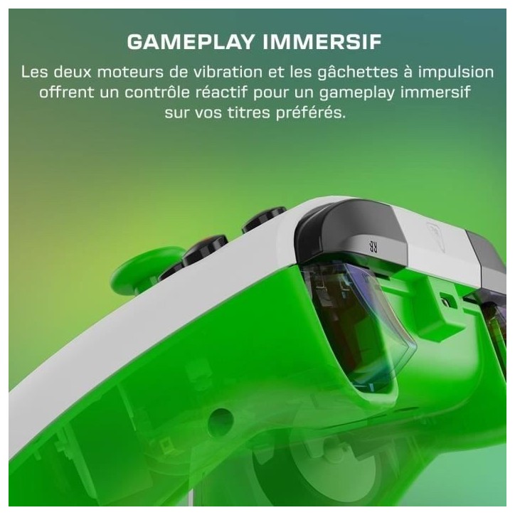 Manette de jeu - Xbox Series X|S, Xbox One et PC - Rematch Core - RGB - Filaire - Blanc / Vert - TURTLE BEACH Manette de jeu - Xbox Series X|S, Xbox One et PC - Rematch Core - RGB - Filaire - Blanc / Vert - TURTLE BEACH