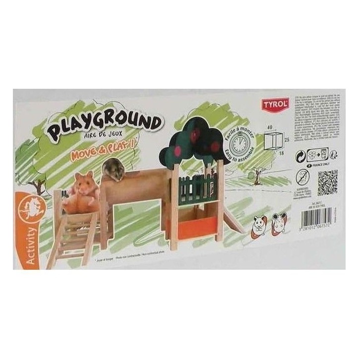 Accessoire rongeur - TYROL - Aire de jeux - 40 x 18 x 25 cm - Tunnel 3 cm, cachette, grimpe, souris Accessoire rongeur - TYROL - Aire de jeux - 40 x 18 x 25 cm - Tunnel 3 cm, cachette, grimpe, souris