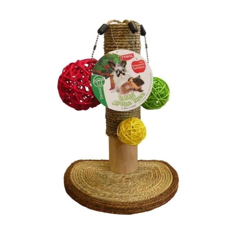 Accessoire rongeur - TYROL - Arbre a lapin - Pommier - 14 x 19 x 26 cm