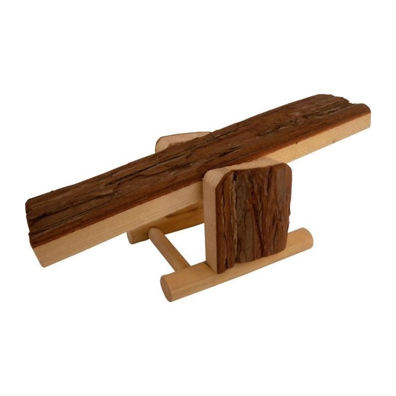 Accessoire rongeur - TYROL - Balançoire a bascule bois - 22 x 8,5 x 7