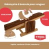 Accessoire rongeur - TYROL - Balançoire a bascule bois - 22 x 8,5 x 7