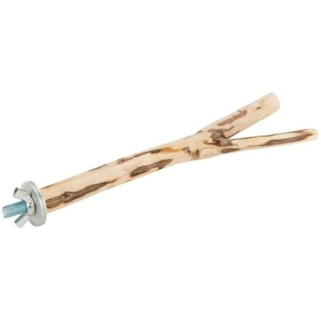 Accessoire oiseau - TYROL - Perchoir branche - Taille L 30cm - Bois naturel