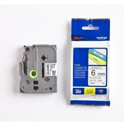 Ruban étiqueteuse laminé BROTHER P-TOUCH TZE-211 - Noir sur blanc -