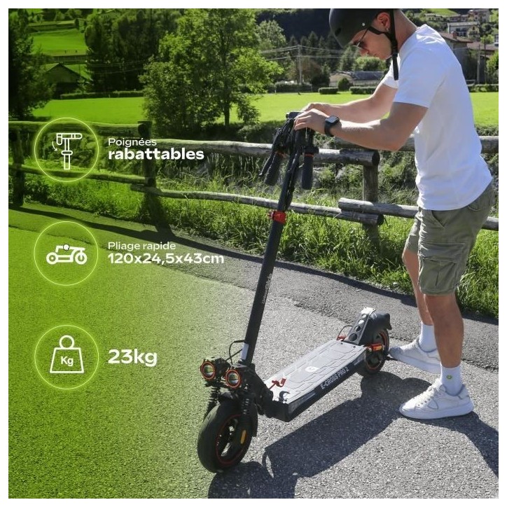 Trottinette électrique tout terrain - URBANGLIDE - ECROSS PRO 2 - 10 - 48V - 800 W - 13Ah - Autonomie 50KM Trottinette électrique tout terrain - URBANGLIDE - ECROSS PRO 2 - 10 - 48V - 800 W - 13Ah - Autonomie 50KM
