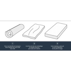 Matelas 140 x 190 cm - 16 cm - Mémoire de forme - Equilibré - DORMIP