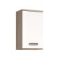 Armoire a suspendre - Blanc / Chene Sonoma - 1 porte - Meuble de salle de bain - 68,8 x 29 x 40,2 cm
