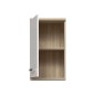 Armoire a suspendre - Blanc / Chene Sonoma - 1 porte - Meuble de salle de bain - 68,8 x 29 x 40,2 cm