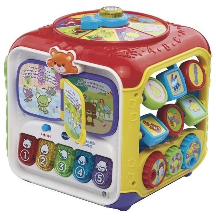 Cube des découvertes interactif VTECH BABY - Multicolore - 10 mélodies et 4 chansons - Mixte - 9 mois et plus Cube des découvertes interactif VTECH BABY - Multicolore - 10 mélodies et 4 chansons - Mixte - 9 mois et plus
