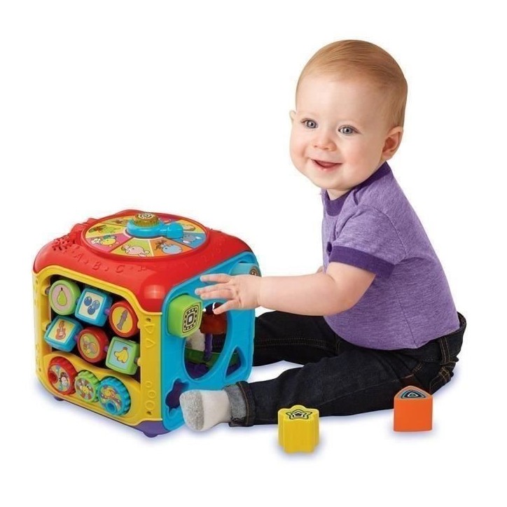 Cube des découvertes interactif VTECH BABY - Multicolore - 10 mélodies et 4 chansons - Mixte - 9 mois et plus Cube des découvertes interactif VTECH BABY - Multicolore - 10 mélodies et 4 chansons - Mixte - 9 mois et plus