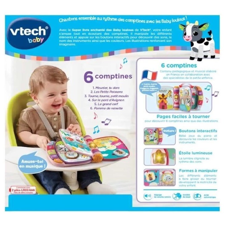 VTECH BABY - Super Livre Enchanté des Baby Loulous - Rose