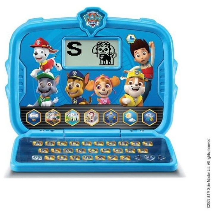 Ordinateur Tablette Éducatif VTECH - Pat Patrouille - Convient aux Enfants de 3 Ans et Plus - Bleu
