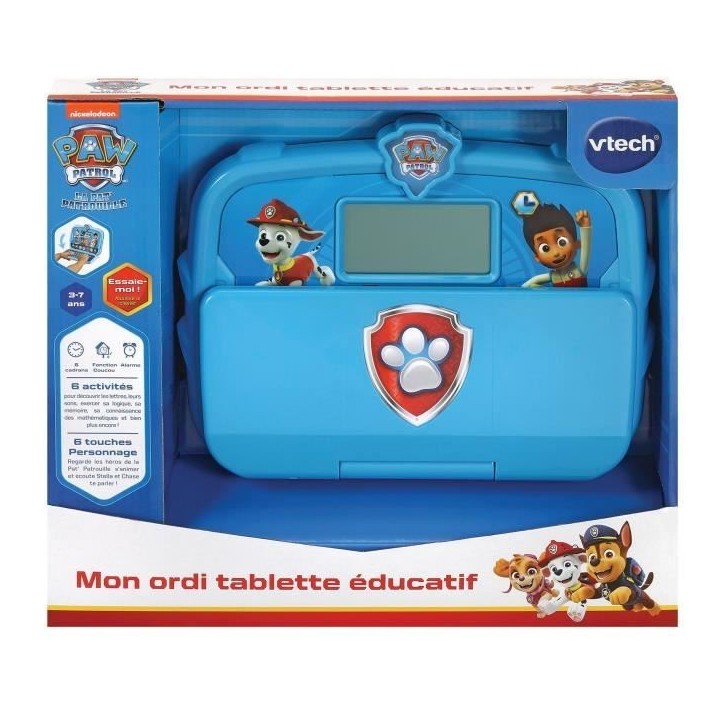 Ordinateur Tablette Éducatif VTECH - Pat Patrouille - Convient aux Enfants de 3 Ans et Plus - Bleu