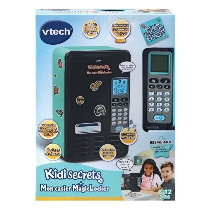 VTECH KIDISECRETS - MON CASIER MAGICLOCKER (BLEU/NOIR)