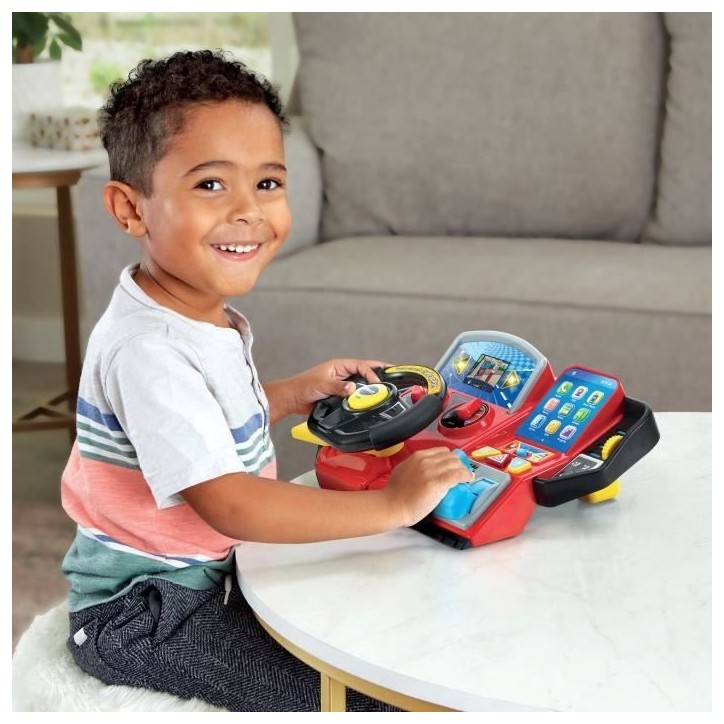 Simulateur de conduite pour enfant - VTECH Super Console Turbo Pilote - Écran couleur et 20 jeux inclus Simulateur de conduite pour enfant - VTECH Super Console Turbo Pilote - Écran couleur et 20 jeux inclus