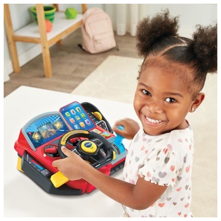 Simulateur de conduite pour enfant - VTECH Super Console Turbo Pilote - Écran couleur et 20 jeux inclus Simulateur de conduite pour enfant - VTECH Super Console Turbo Pilote - Écran couleur et 20 jeux inclus