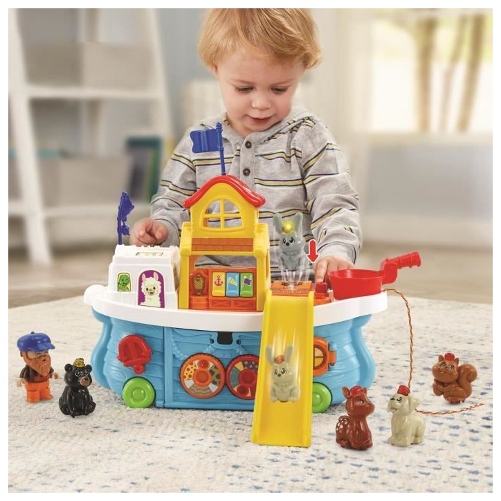 VTECH TUT TUT ANIMO - SUPER BATEAU TOBOGGAN - Jouet pour enfant de 1 a 5 ans avec 5 animaux et un pecheur inclus VTECH TUT TUT ANIMO - SUPER BATEAU TOBOGGAN - Jouet pour enfant de 1 a 5 ans avec 5 animaux et un pecheur inclus