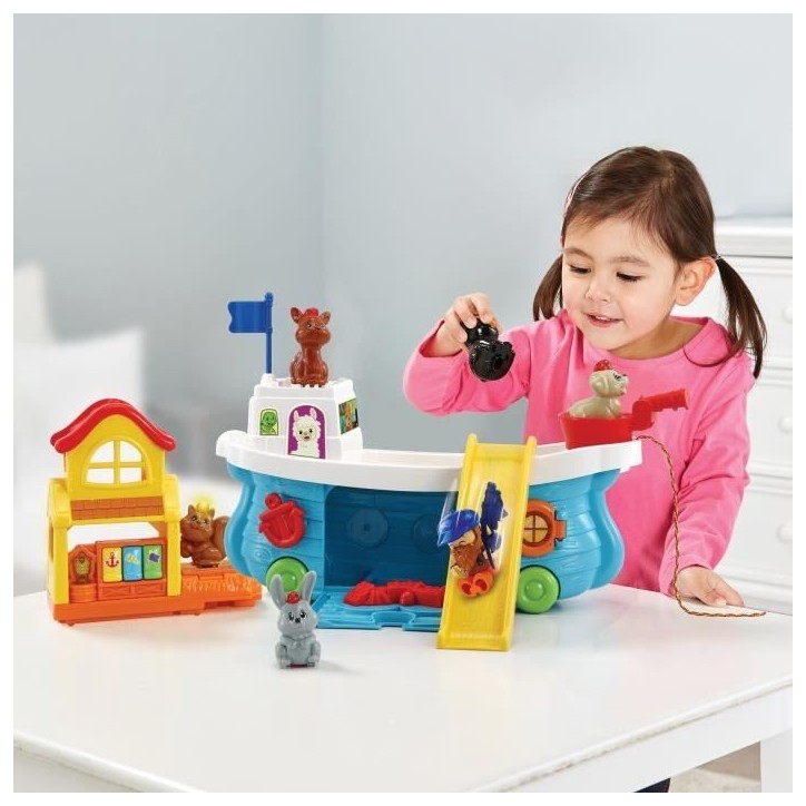 VTECH TUT TUT ANIMO - SUPER BATEAU TOBOGGAN - Jouet pour enfant de 1 a 5 ans avec 5 animaux et un pecheur inclus VTECH TUT TUT ANIMO - SUPER BATEAU TOBOGGAN - Jouet pour enfant de 1 a 5 ans avec 5 animaux et un pecheur inclus