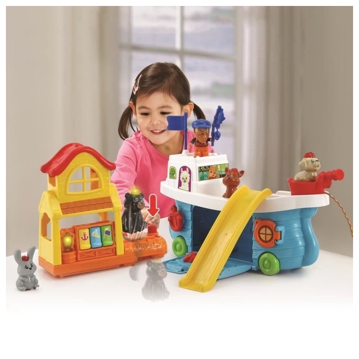 VTECH TUT TUT ANIMO - SUPER BATEAU TOBOGGAN - Jouet pour enfant de 1 a 5 ans avec 5 animaux et un pecheur inclus VTECH TUT TUT ANIMO - SUPER BATEAU TOBOGGAN - Jouet pour enfant de 1 a 5 ans avec 5 animaux et un pecheur inclus