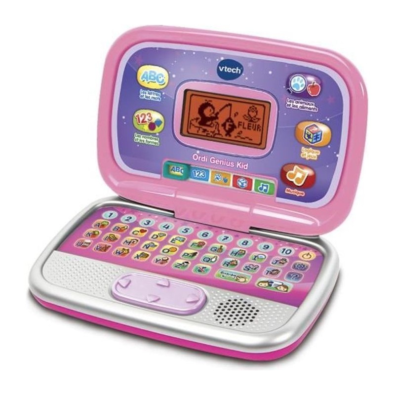 Ordinateur Interactif Enfant - VTECH - Ordi Genius Kid - Rose - 20 act Ordinateur Interactif Enfant - VTECH - Ordi Genius Kid - Rose - 20 act
