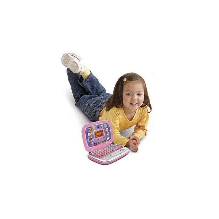 Ordinateur Interactif Enfant - VTECH - Ordi Genius Kid - Rose - 20 activités - Personnalisable