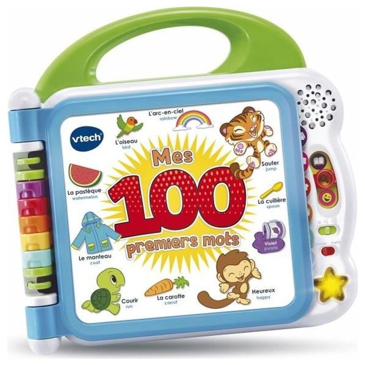 Livre Interactif - VTECH - Mon Imagier Bilingue - 100 Mots - Bébé - 3 Modes de Jeu