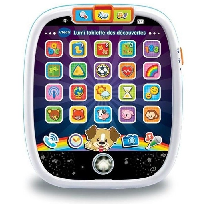 Tablette VTECH BABY Lumi des Découvertes Blanche - Jouet tactile et lumineux pour les tout-petits de 9 a 36 mois