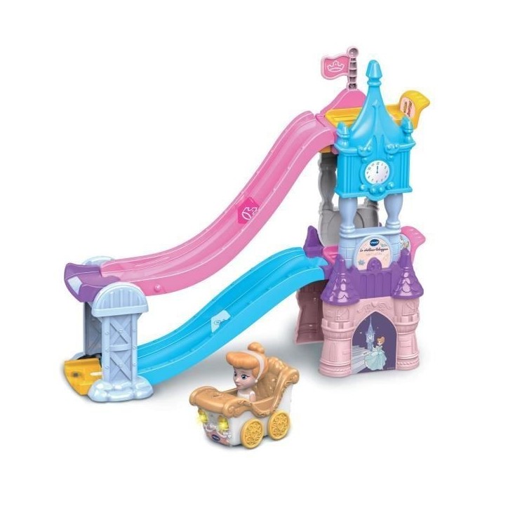VTECH TUT TUT BOLIDES DISNEY PRINCESSES - CHÂTEAU - TOBOGGAN ENCHANTÉ (+ LE CARROSSE MARIAGE ENCHANTÉ DE CENDRILLON)