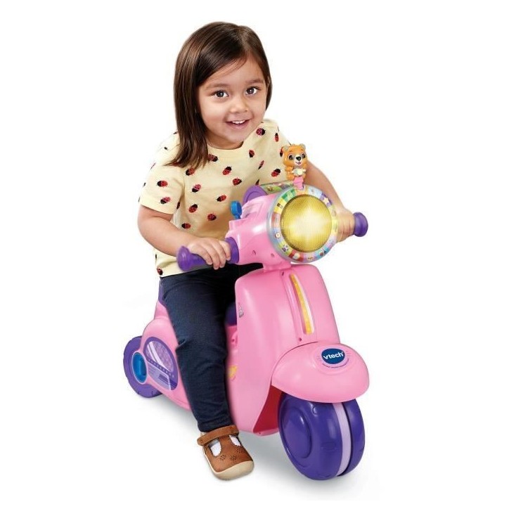 VTECH PORTEUR SCOOTER INTERACTIF 3 EN 1 ROSE