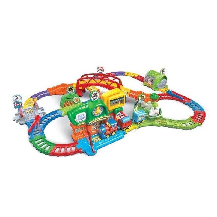 VTECH - TUT TUT BOLIDES - SUPER CIRCUIT TRAIN ÉDUCATIF (ADAM, TRAIN MARCHAND) - Multicolore VTECH - TUT TUT BOLIDES - SUPER CIRCUIT TRAIN ÉDUCATIF (ADAM, TRAIN MARCHAND) - Multicolore