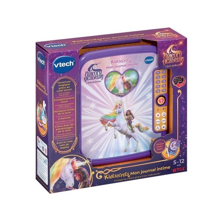 VTECH - L'ÉCOLE DES LICORNES - KIDISECRETS, MON JOURNAL INTIME - Violet