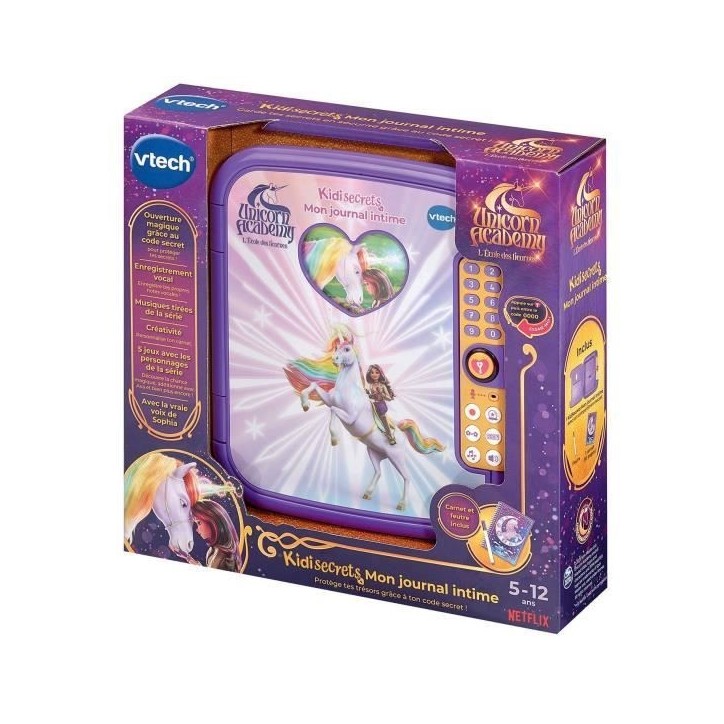 VTECH - L'ÉCOLE DES LICORNES - KIDISECRETS, MON JOURNAL INTIME - Violet