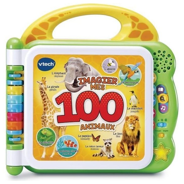 VTECH - Mon Imagier Bilingue - 100 Animaux - Livre interactif bilingue - Pour Enfant - Pile - Multicolore VTECH - Mon Imagier Bilingue - 100 Animaux - Livre interactif bilingue - Pour Enfant - Pile - Multicolore