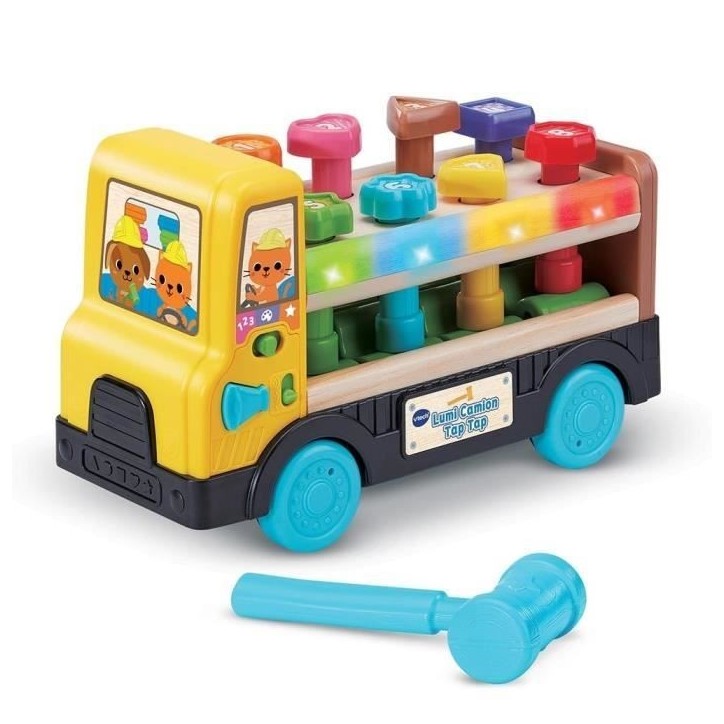 VTECH LUMI CAMION TAP TAP (JOUET AVEC PARTIE BOIS CERTIFIE FSC) VTECH LUMI CAMION TAP TAP (JOUET AVEC PARTIE BOIS CERTIFIE FSC)