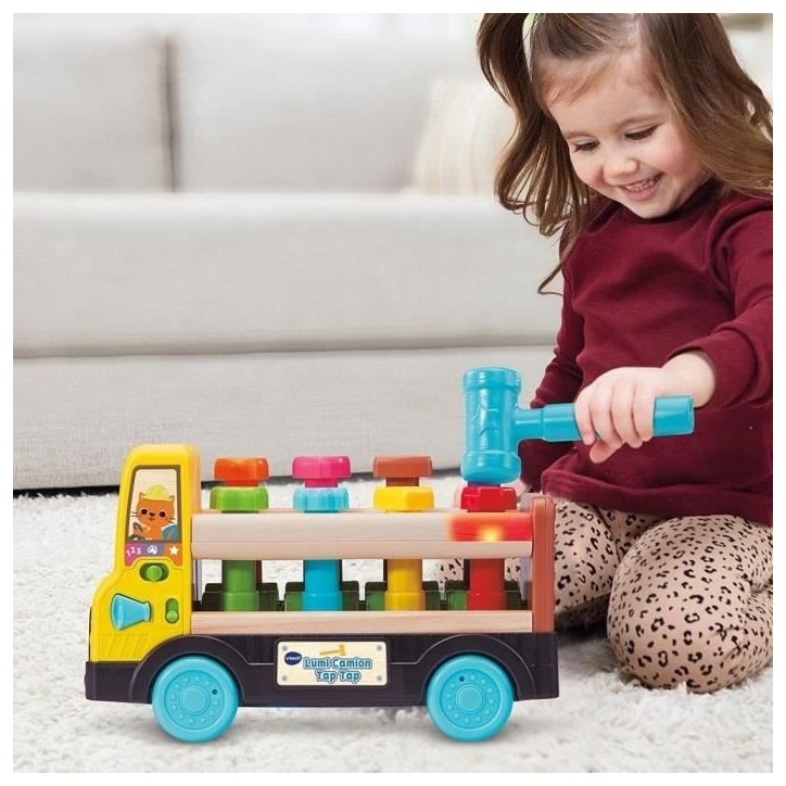 VTECH LUMI CAMION TAP TAP (JOUET AVEC PARTIE BOIS CERTIFIE FSC) VTECH LUMI CAMION TAP TAP (JOUET AVEC PARTIE BOIS CERTIFIE FSC)