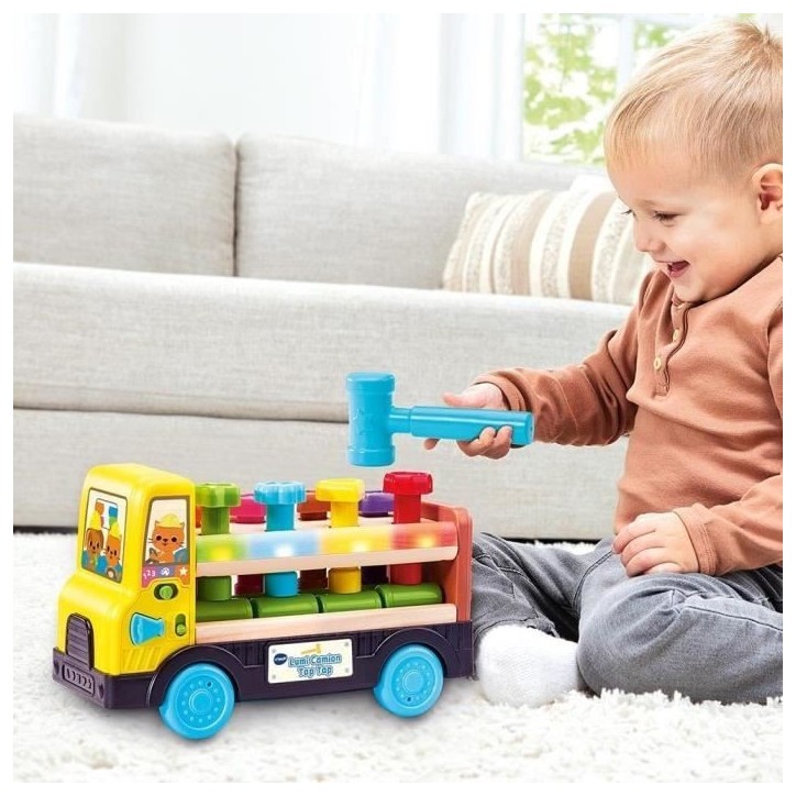 VTECH LUMI CAMION TAP TAP (JOUET AVEC PARTIE BOIS CERTIFIE FSC) VTECH LUMI CAMION TAP TAP (JOUET AVEC PARTIE BOIS CERTIFIE FSC)