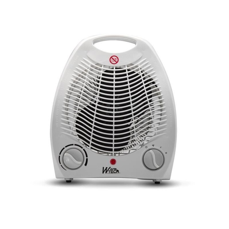Chauffage soufflant - 2000W - WARM TECH - 240V - Jusqu'a 15m3 - Blanc Chauffage soufflant - 2000W - WARM TECH - 240V - Jusqu'a 15m3 - Blanc