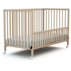Lit bébé cododo - 60 x 120 cm - WEBABY - LIO - Hetre brut