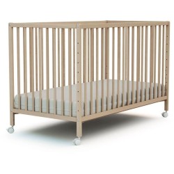 Lit bébé cododo - 60 x 120 cm - WEBABY - LIO - Hetre brut