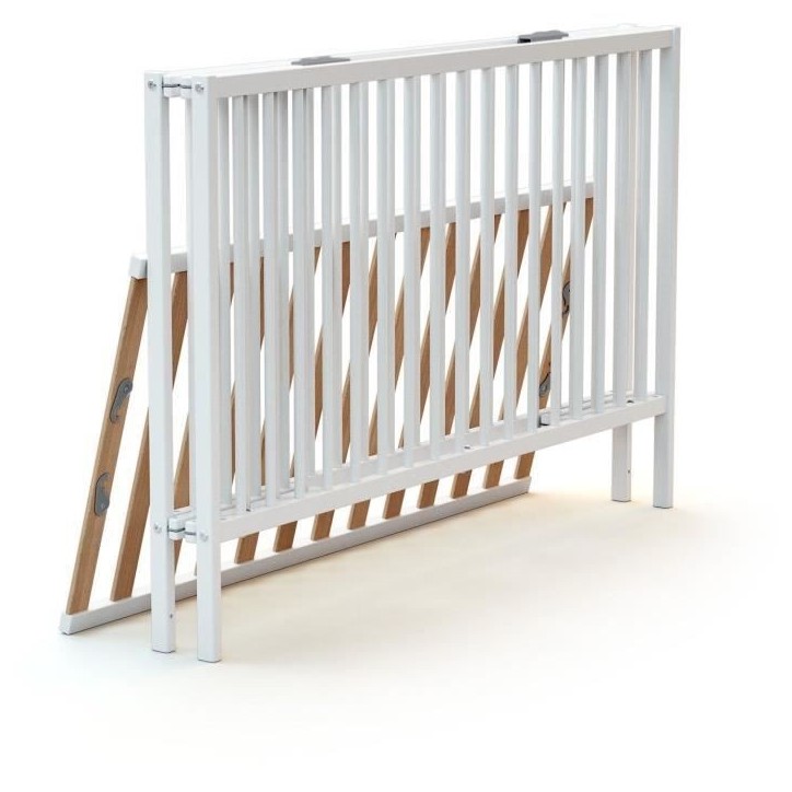 Lit bébé pliant - 60 x 120 cm - WEBABY - FLEX - Blanc