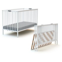 Lit bébé pliant - 60 x 120 cm - WEBABY - FLEX - Blanc