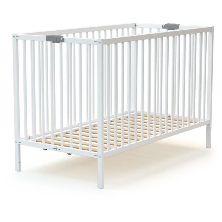 Lit bébé pliant - 60 x 120 cm - WEBABY - FLEX - Blanc