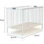 Lit bébé pliant - 60 x 120 cm - WEBABY - FLEX - Blanc