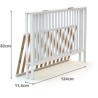 Lit bébé pliant - 60 x 120 cm - WEBABY - FLEX - Blanc