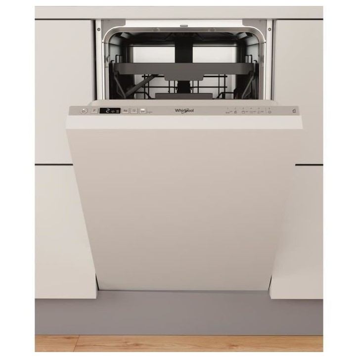 Lave-vaisselle tout encastrable WHIRLPOOL WSIC3M27C - 10 couverts - Induction - L45cm - 47dB