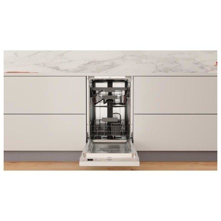 Lave-vaisselle tout encastrable WHIRLPOOL WSIC3M27C - 10 couverts - Induction - L45cm - 47dB