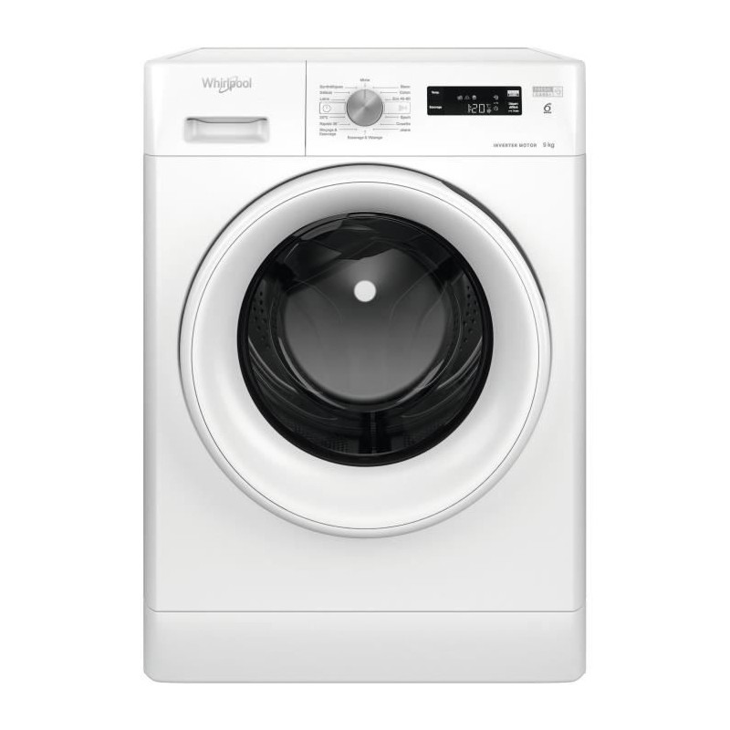 Lave-linge hublot WHIRLPOOL FFSPL9269WFR Freshcare - 9 kg - Induction