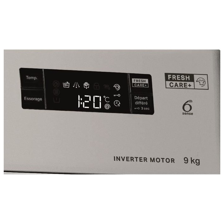 Lave-linge hublot WHIRLPOOL FFS9269SBFR - 9 kg - Induction - 60 cm - 1200 trs/min - Silver Lave-linge hublot WHIRLPOOL FFS9269SBFR - 9 kg - Induction - 60 cm - 1200 trs/min - Silver