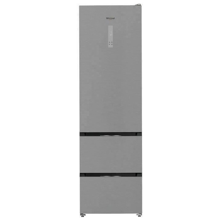Réfrigérateur combiné - Whirlpool - WHKF6352X5E - Classe C - 351 L (249L + 102L) - 35 dB - Dual No Frost - Gris Inox