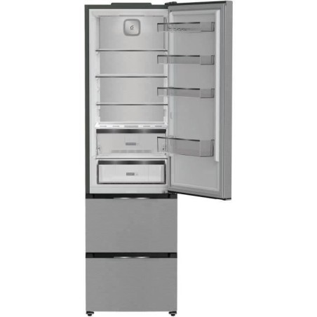 Réfrigérateur combiné - Whirlpool - WHKF6352X5E - Classe C - 351 L (249L + 102L) - 35 dB - Dual No Frost - Gris Inox